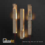 Handcrafted Wooden Pallet Wall Light – Rustic LED Wall Lamp for Home & Café Decor