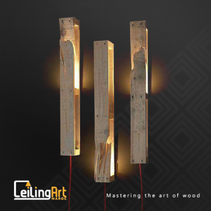 Handcrafted Wooden Pallet Wall Light – Rustic LED Wall Lamp for Home & Café Decor